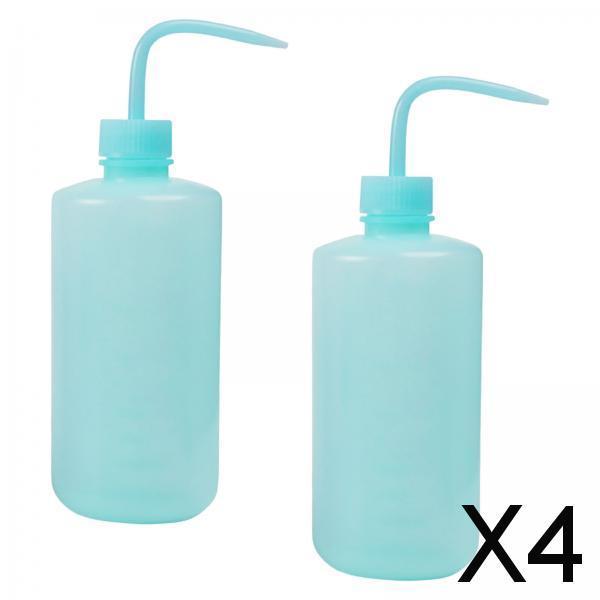 4x2x Wash Bottle Diffuser Squirt Squeeze Bottle Twist Top Caps Soap Wash Blue 500ML