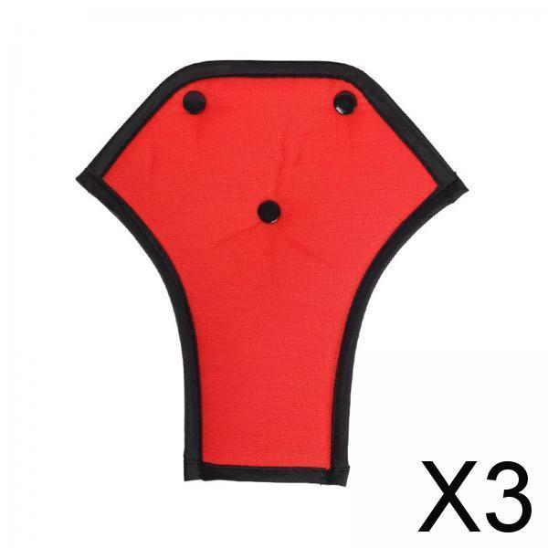 3xCar Seat Belt Adjuster Universal Soft Seat Belt Cover for Children Kids Red