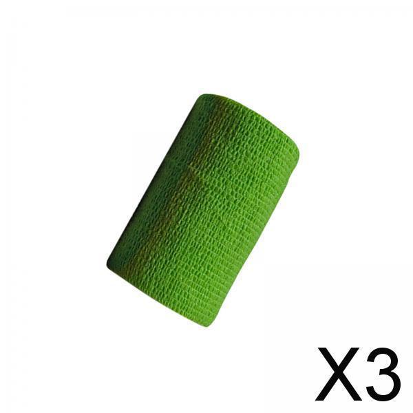 3xVet Wrap 4 inch Wide Non Woven Elastic Self Adherent Wrap for Dogs Pet Ankle Green