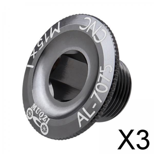 3xBicycle Crank Cover Aluminum Alloy Arm Bike Crankset Bolt for Road Bikes BMX Gray