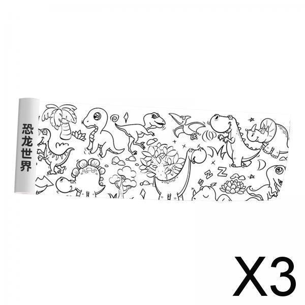3xColoring Paper Roll Color Filling Paper Gift Art Drawing Coloring Book Paper