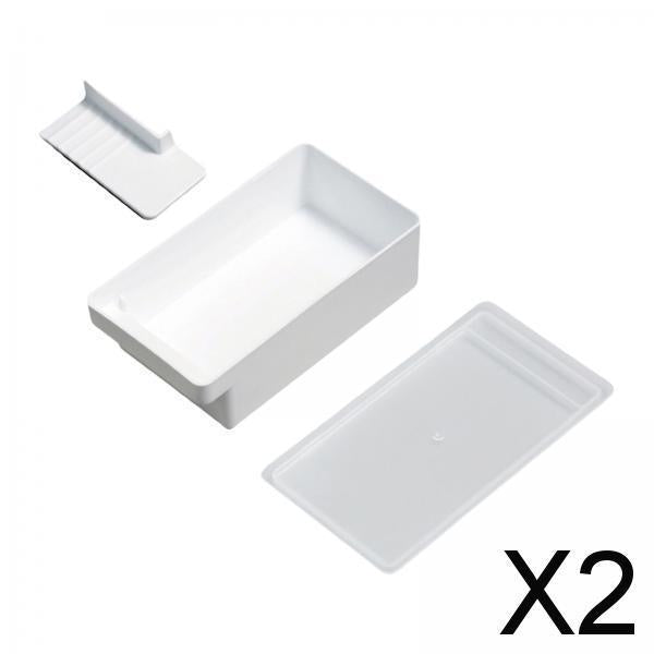 2xButter Dish with Lid Multipurpose for Kitchen Countertop Refrigerator Pantry