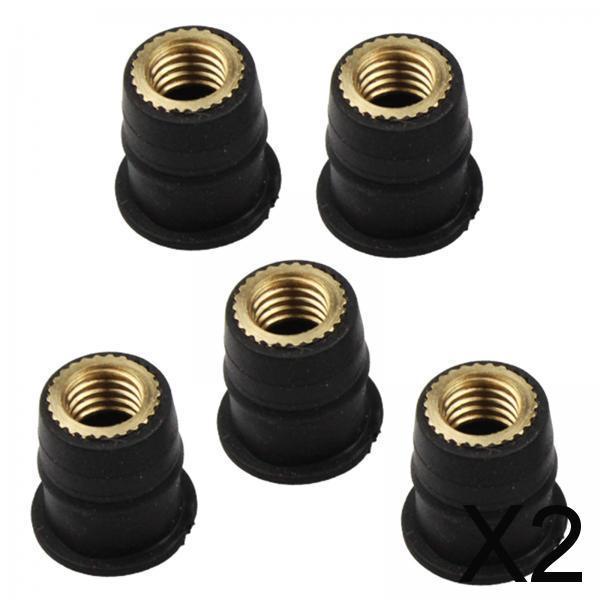 2x5x Windshield Well Nut Parts Replaces Repair Parts Assembly Fairing Fastener Thread M6