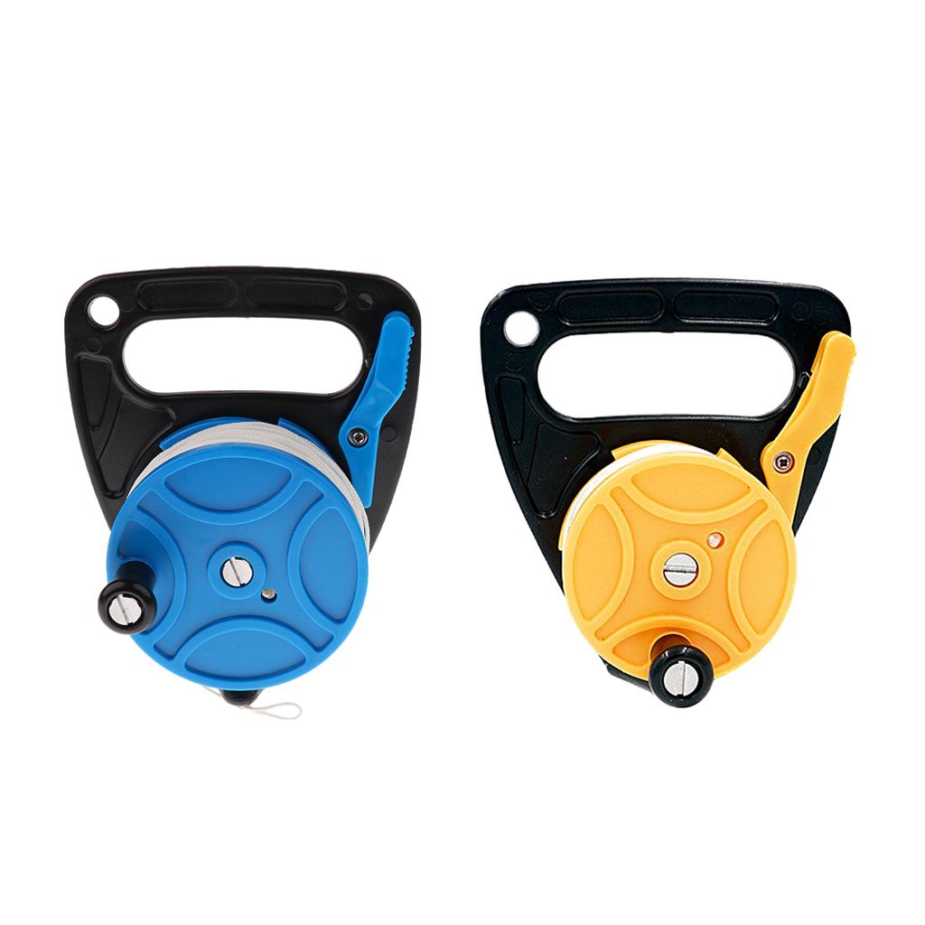 2Pcs Safety Scuba Diving Multi Purpose Dive Wreck Cave Reel with Handle Line