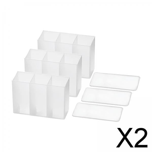 2x3 Pieces Storage Case Multifunction Organizer for Bathroom Desk Living Room