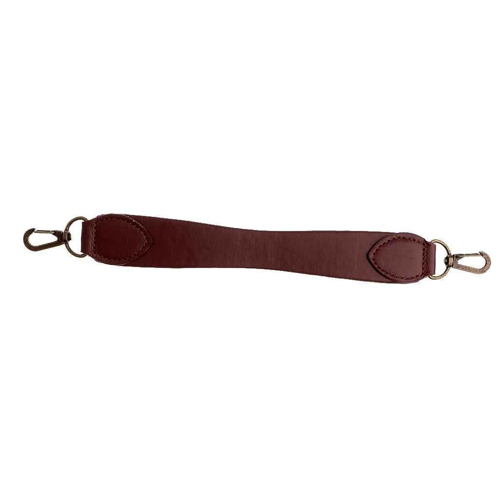 PU Leather Short Handbag Strap Replacement Purse Handle Holder 29cm Coffee