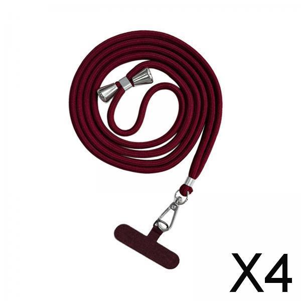4xPhone Lanyard Crossbody Safety Tether Tab System for Hiking Climbing Cycling Burgundy