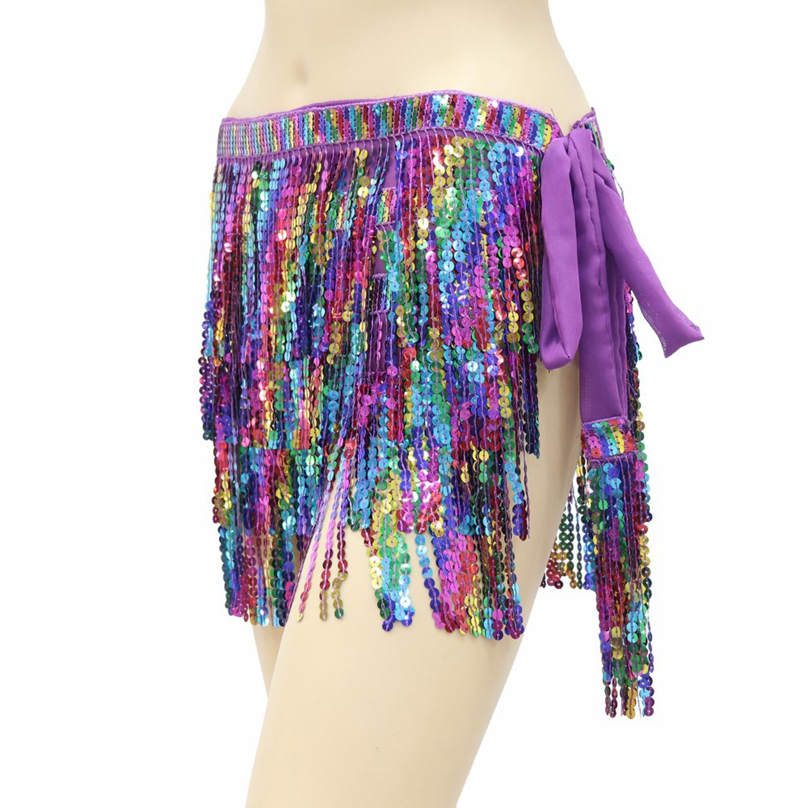 Belly Dancer Costumes Performance Sparkly for Summer Beach Holidays