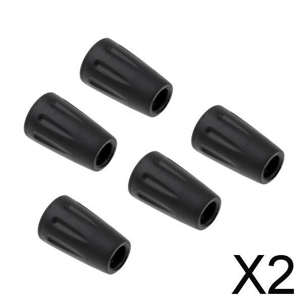 2x5pcs Trekking Pole Tips Walking Stick Cover Protector Hiking Accessories