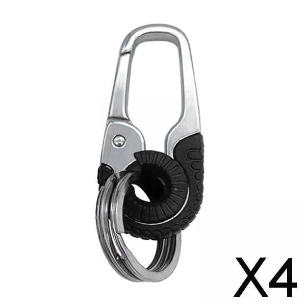 4xCar Key Chain for Men Multifunction Exquisite Universal for Men Women Unisex Black
