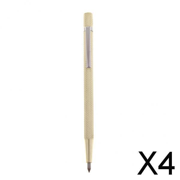 4x1Pcs Tungsten Carbide Tip Scriber Pen for Glass Ceramics Cutter Tool Golden