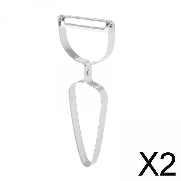 2xStainless Steel Kitchen Vegetable Peeler Potato Apple Peelers Tool Style 2