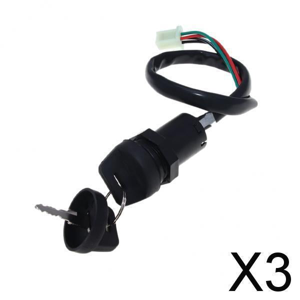 3x4 Wire Ignition Switch Key Set 50cc 70cc 90cc Fit for Electric Scooter Bike