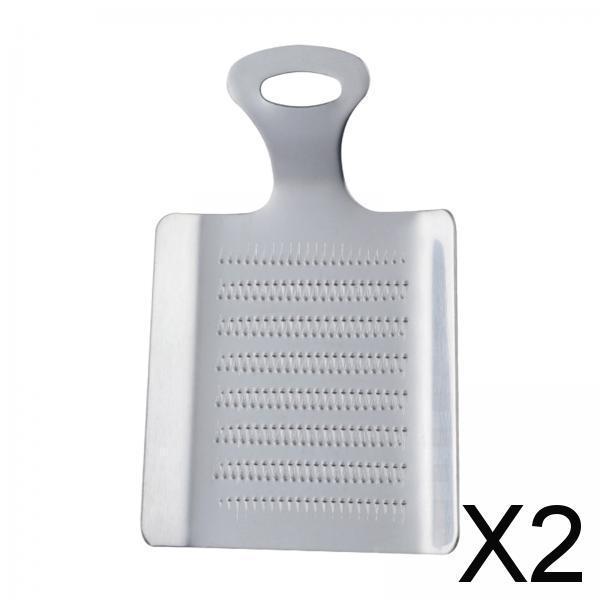 2xGinger Grater Crusher Durable Supplies for Green Onion Kitchen Vegetables Argent
