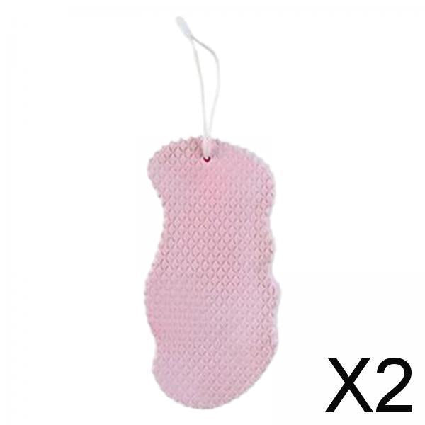 2xExfoliating Bath Sponge SPA Scrub Exfoliating Reusable for Baby Adults Pink