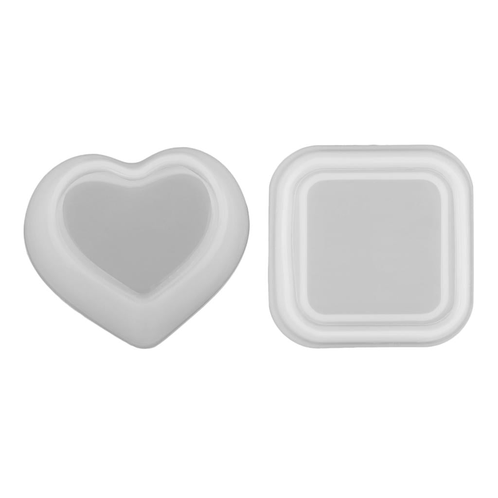 2 Pack DIY Storage Box Silicone Mold Resin Casting Art Craft Jewelry Mold