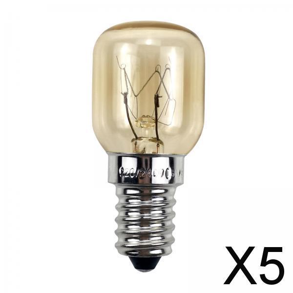 5x2Pcs Oven Light Bulb 2700K Microwave Light Bulb for Refrigerator Stoves Oven 25 W