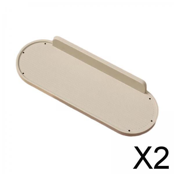 2xFloating Wall Shelves Kitchen Wall Spice Jar Shelves for Hotel Living Room Beige