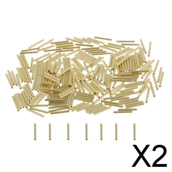 2x200pcs Single Barrel Crimping Sleeves Copper Tube Inside Diameter 1.0mm