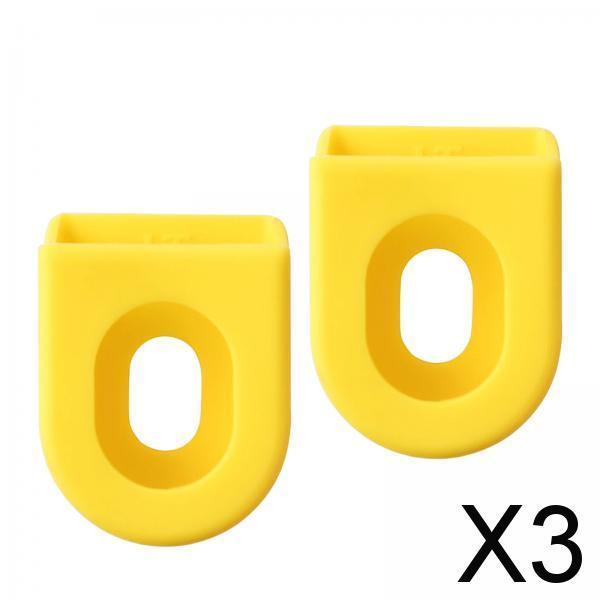 3x2x Road Bicycle Crank Boots Silicone Wrap Bike Crank Arm Protector Sleeve Yellow