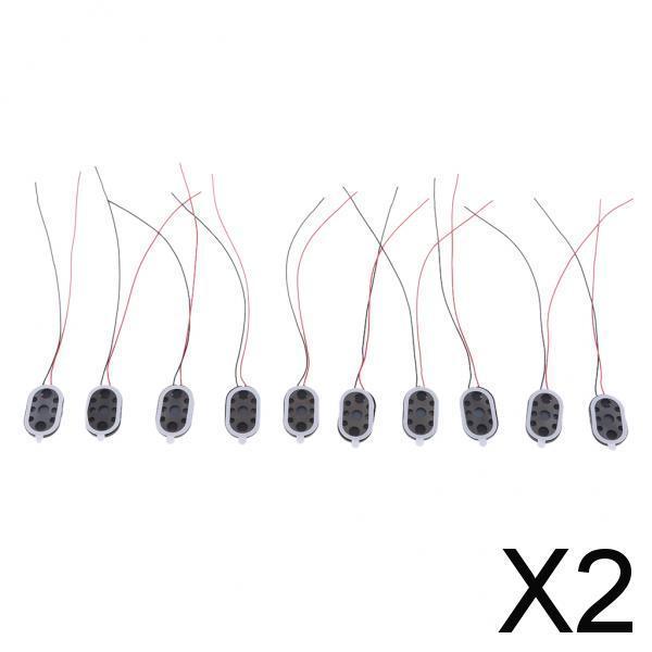 2x10Pieces Full Range Audio Speaker 1W 8ohm Ellipse Loudspeaker 24x15mm