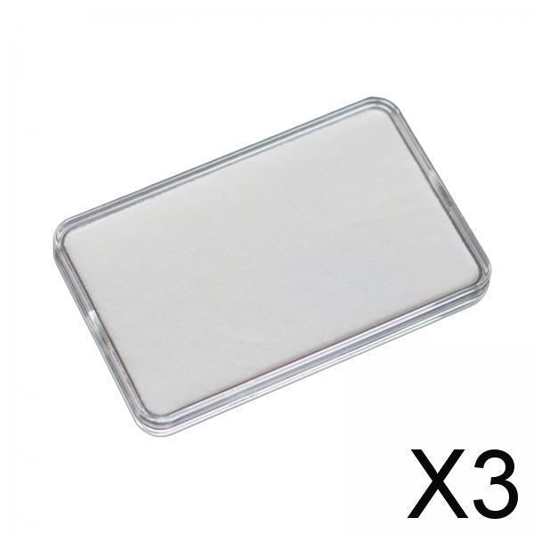 3xClear Plastic Ancient Coin Collection Display Storage Box Case Portable Size