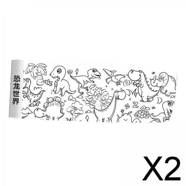 2xColoring Paper Roll Color Filling Paper Gift Art Drawing Coloring Book Paper