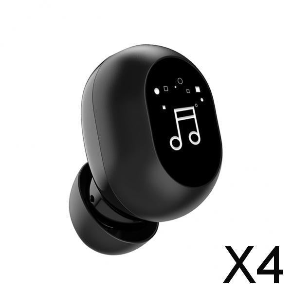 4xMini In-Ear Wireless Earphone Headset Touch Control for Phones Hiking Black