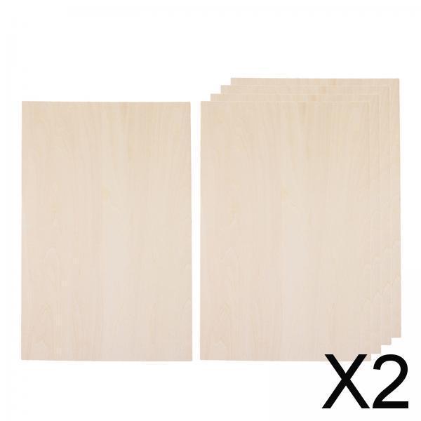 2x10 Pieces Wood Sheets Board Thin Plywood Board for Making Plane Model Crafts 200x50x2mm