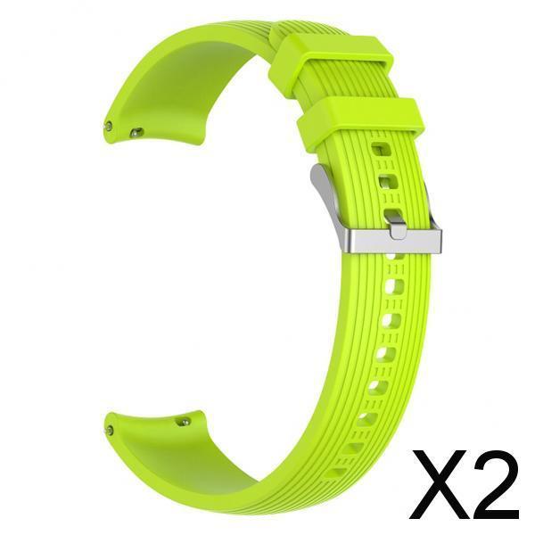 2xSilicone Watch Strap Watch Band Replace for Samsung R800/R810/R815 green