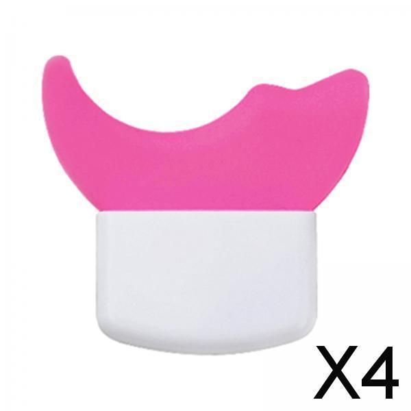 4xMultifunctional Eye Makeup Aids for Makeup Eyelash Grooming Comb Women Red