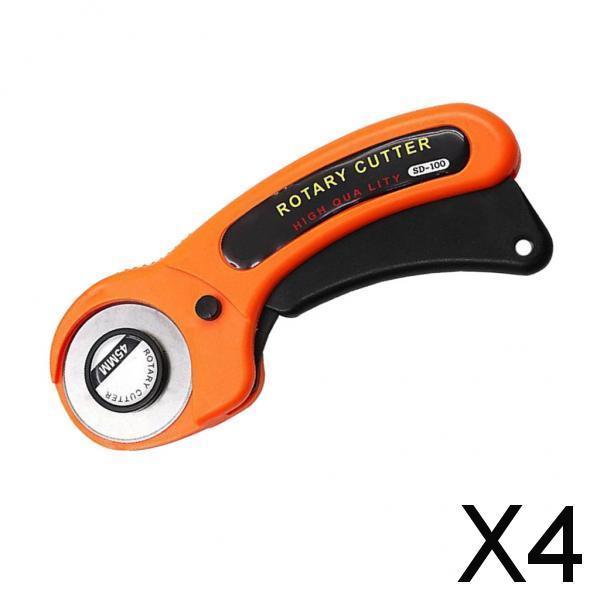 4x45mm Round Rotary Cutter Sewing Quilting Roller Fabric Cutting Craft Tool