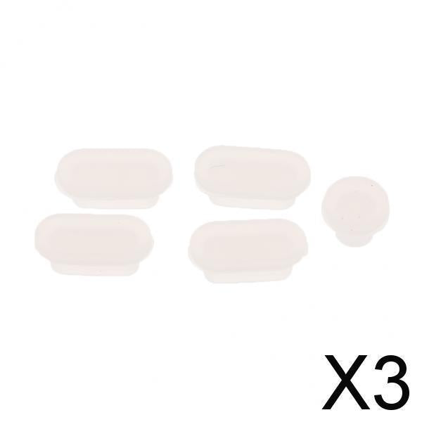 3xSilicone Dust Stopper Dustproof Plug USB Earphone Port Cap for MacBook Clear