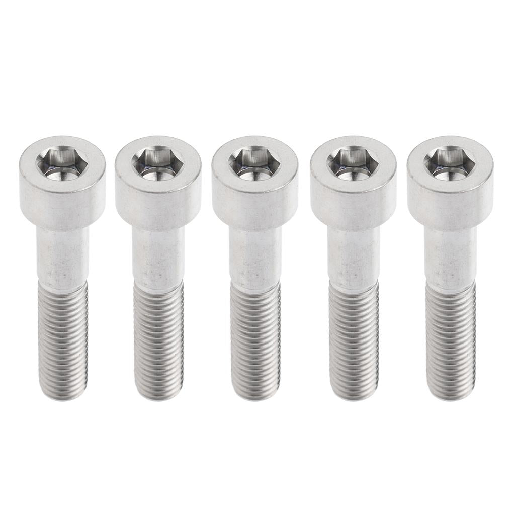 5 Pieces M10*50 GR5 Titanium Alloy Hex Allen Socket Head Cap Screws Bolts