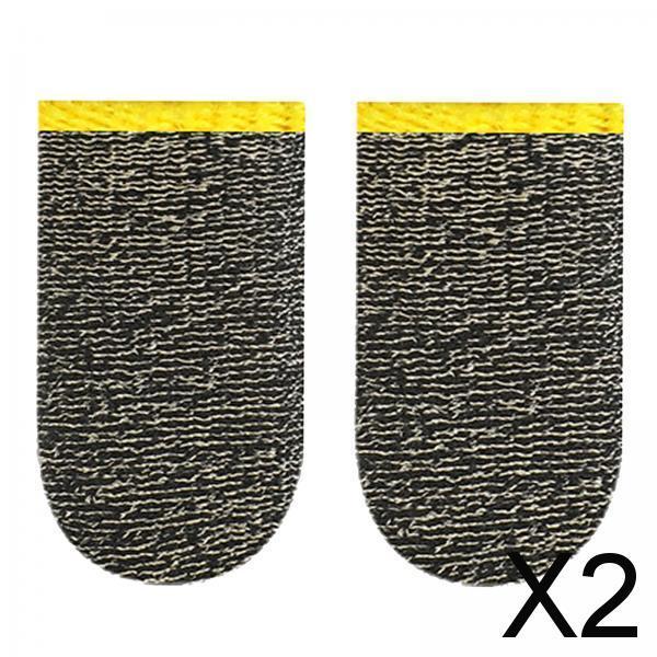 2xMobile Game Controller Finger Sleeve for Knives Out  black yellow