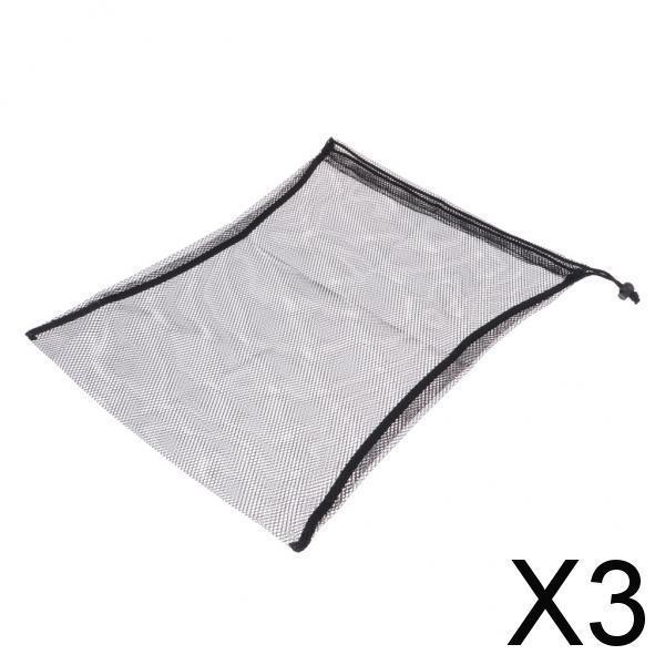 3xDrawstring Sneaker Bag Vented Mesh Backpack Training Sport Shoes Carry Sack
