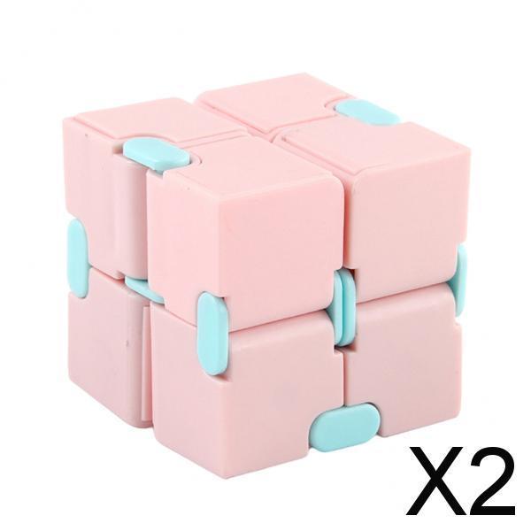 2xInfinity Cube Fidget Toy for Kids and Adults Relaxing pink