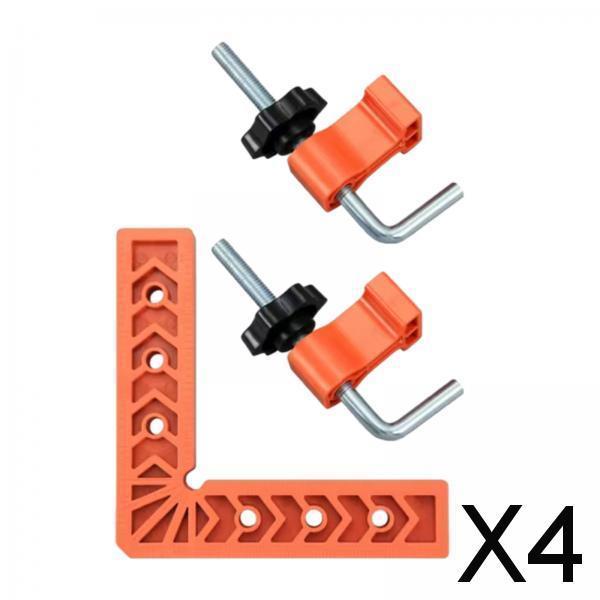 4x90 Degree Corner Clamp Right Angle Clamp for Drawers Picture Frames Cabinets 6inch