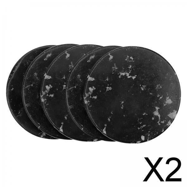 2x5Pcs Eyelashes Extension Jade Stone Cosmetic Tool Glue Pallet Home Salon
