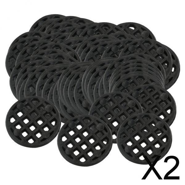 2xPlastic Drainage Mesh Sheet Bonsai Flowerpot Bottom Net 2.5cm_100Pcs