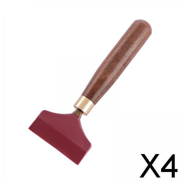 4xWiper Tea Scraper Wood Tray Cleaning Tool for Household Ceremony Bedroom S Short Handle A