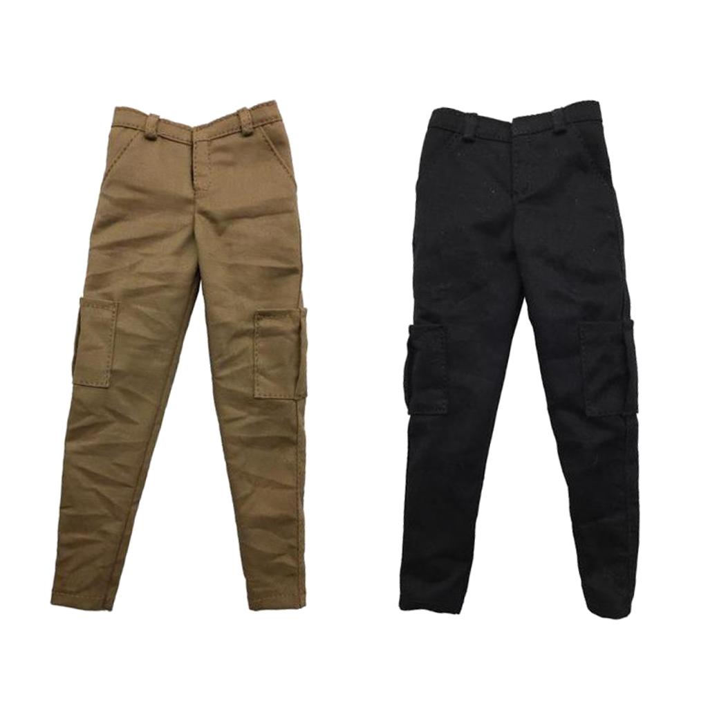 2 Pieces 1/6 Scale Mens Casual Pants Trousers for 12'' Action Figure