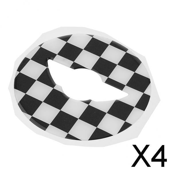 4x3D Steering Wheel Sticker Cover For Mini Copper F54 F55 F56 Black and White