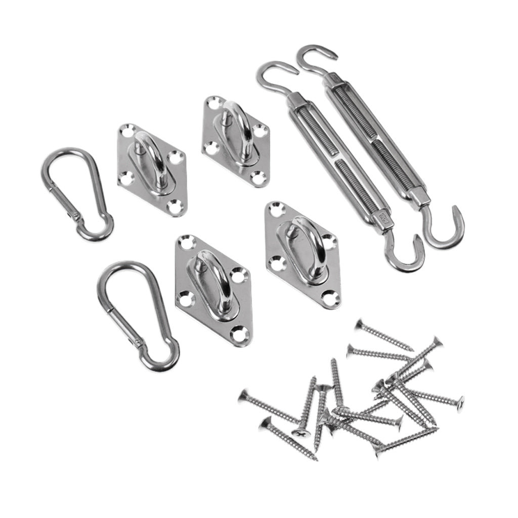 Sun Shade Sails Canopy Stainless Steel Kit Accessories - Turnbuckle Pad Eye