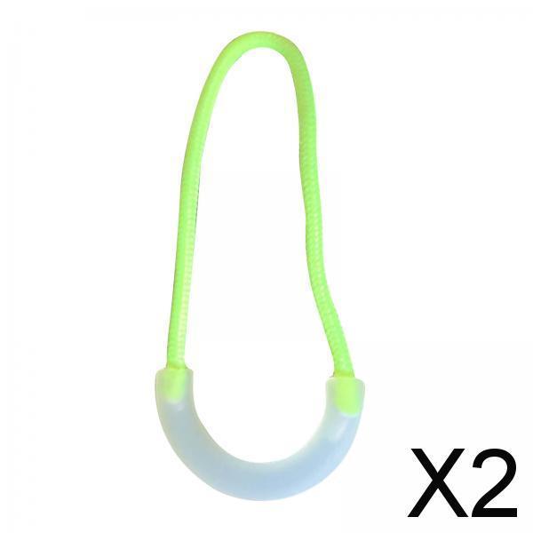 2xLuminous Zipper Pulls Head Zip Pulls for Traveling Cases Handbag Rucksack Yellow