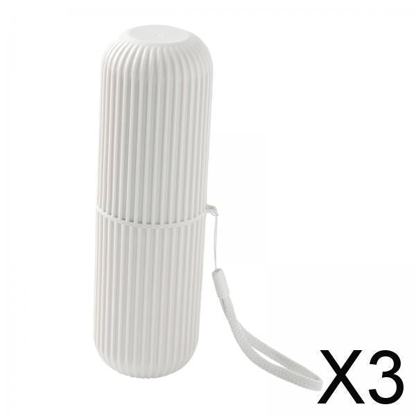 3xBusiness Trips Wash Cup Holder Dustproof for School Outdoor Family Daily Use white