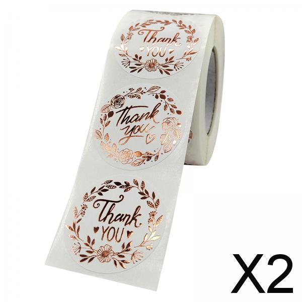 2xThank You Stickers Seal Labels Decals for Business Packaging Gift Wrap 2.5cm