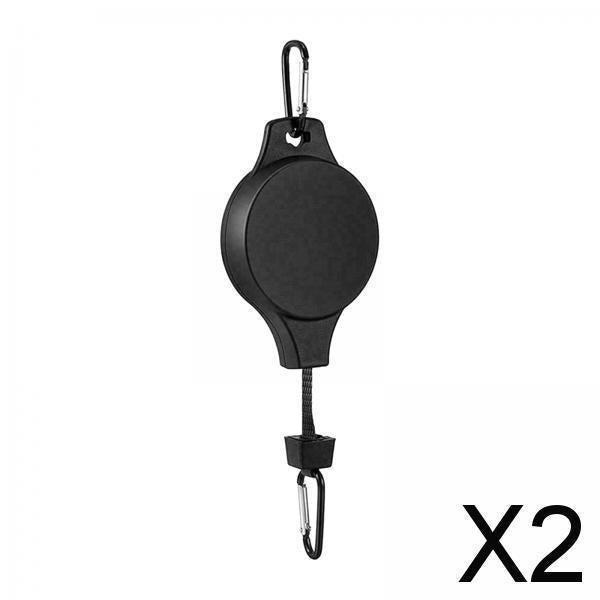 2xPlant Pulley Hanger Hanging Retractable Plant Hanger for Garage garden black 