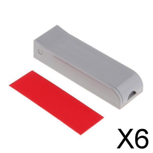 6xFoldable Sticky Wall Clothes Hanging Hooks Holder for Bathroom Bedroom Gray