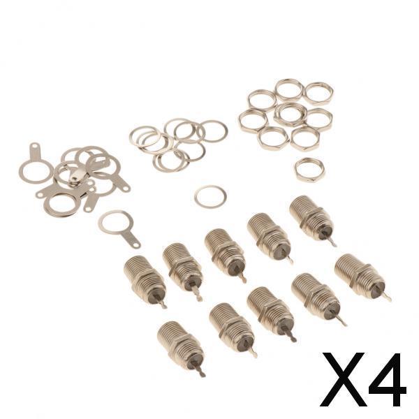 4x1Set F-Type Female RF Connector&Nut&Gasket Kits for Television Set-top-box